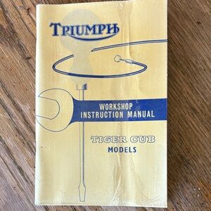 Triumph Tiger Cub Manual in Yellow and Blue 1962